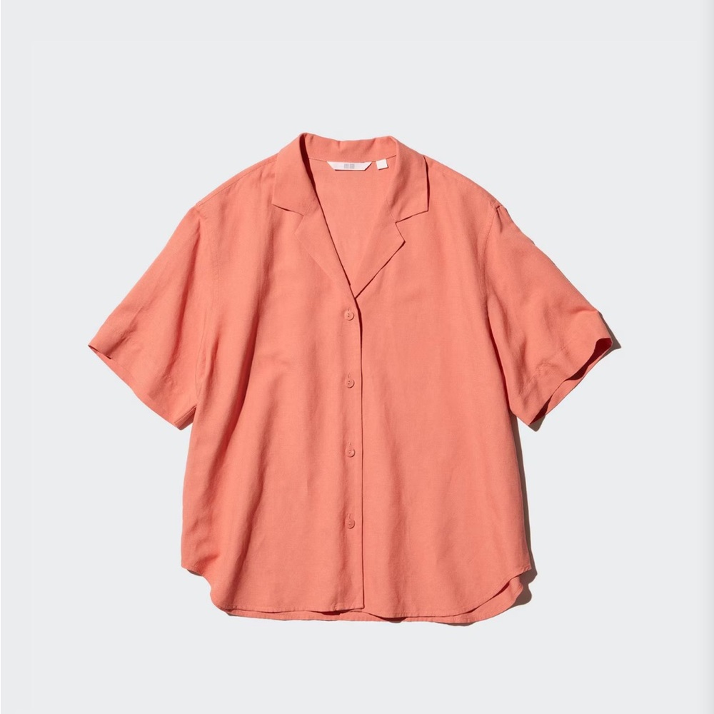 Uniqlo Pink/Coral Button Down Shirt NWOT